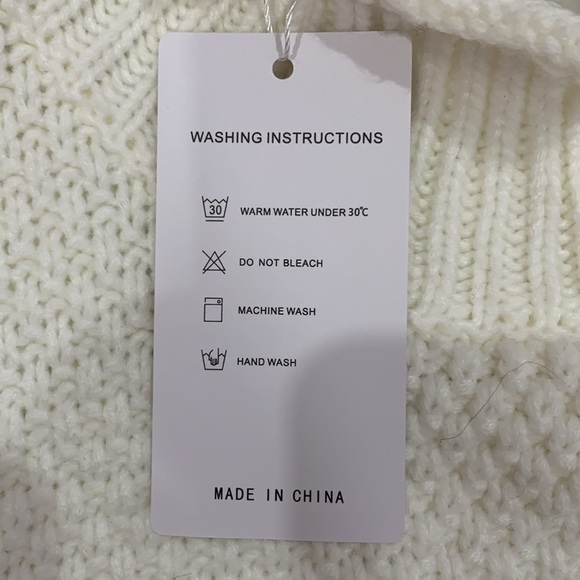 NWT | Women's Zesica White Knit Mock Neck Sweater - Size XXL - Picture 4 of 8